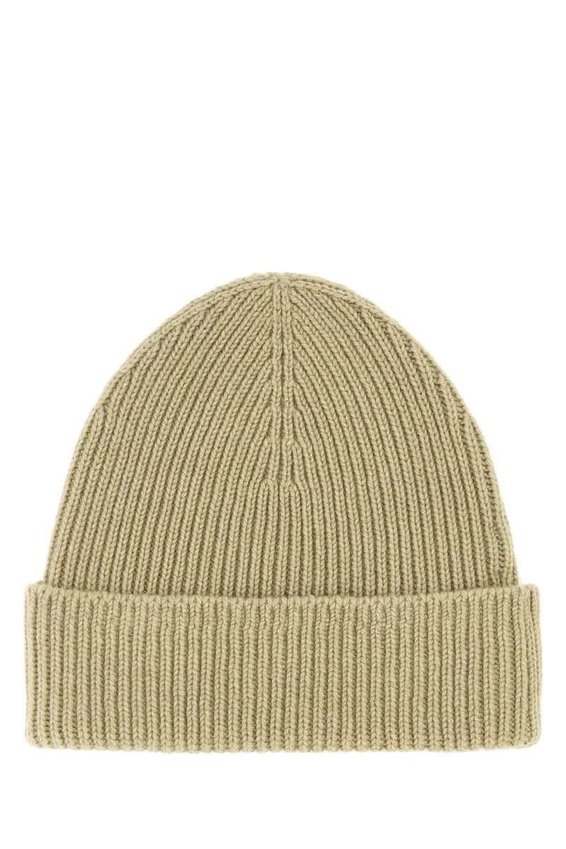 Burberry Cuffia Cashmere Beanie — Beige Exterior: Beanies