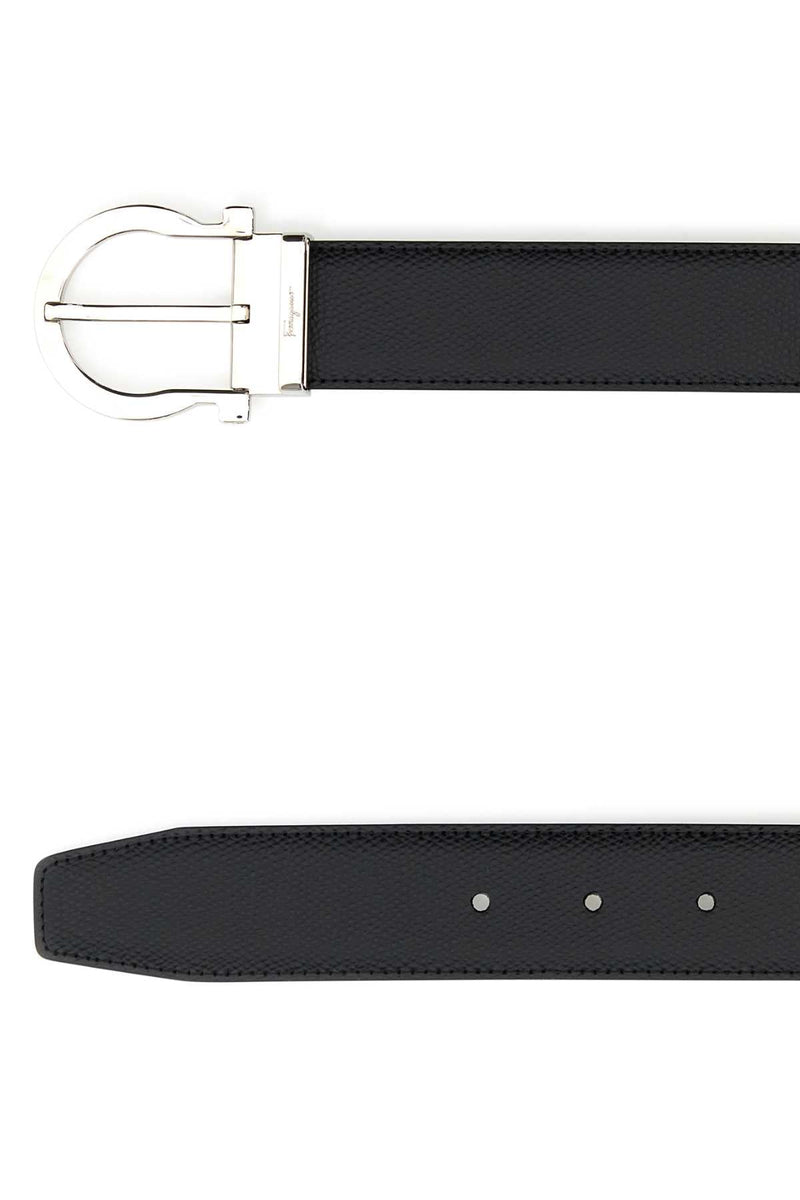 Ferragamo Gancio Belt — Black
