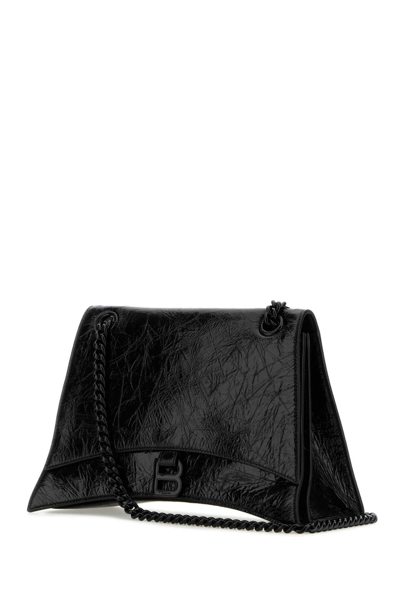 Balenciaga Crush Shoulder Bag — Black