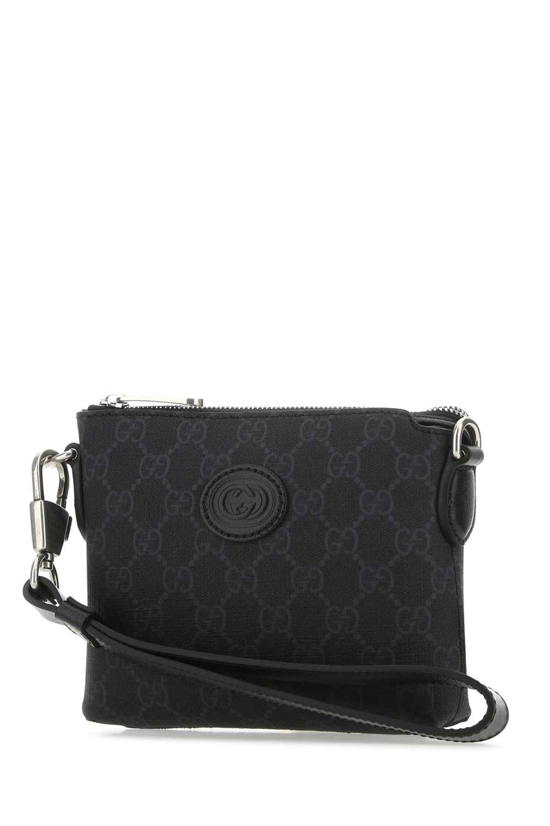 Gucci Gg Supreme Crossbody Bag — Black