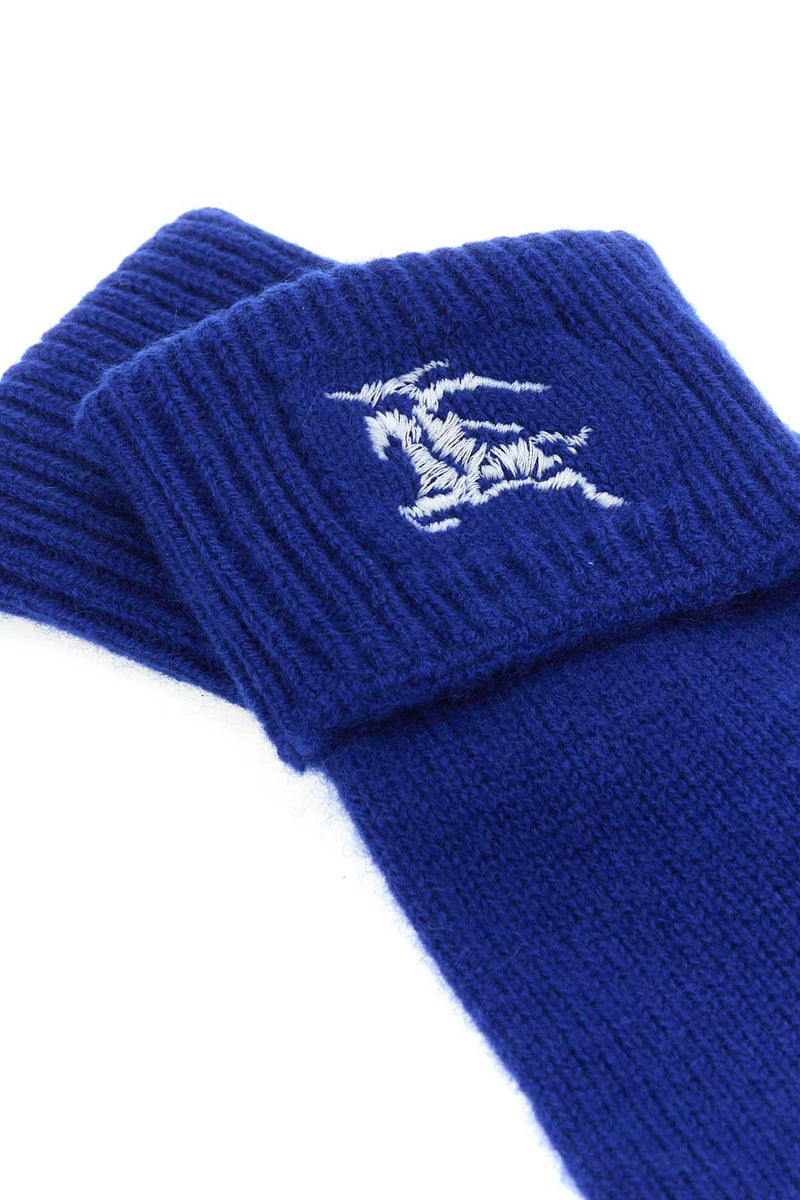 Burberry Cashmere Blend Gloves — Blue Exterior: Nylon