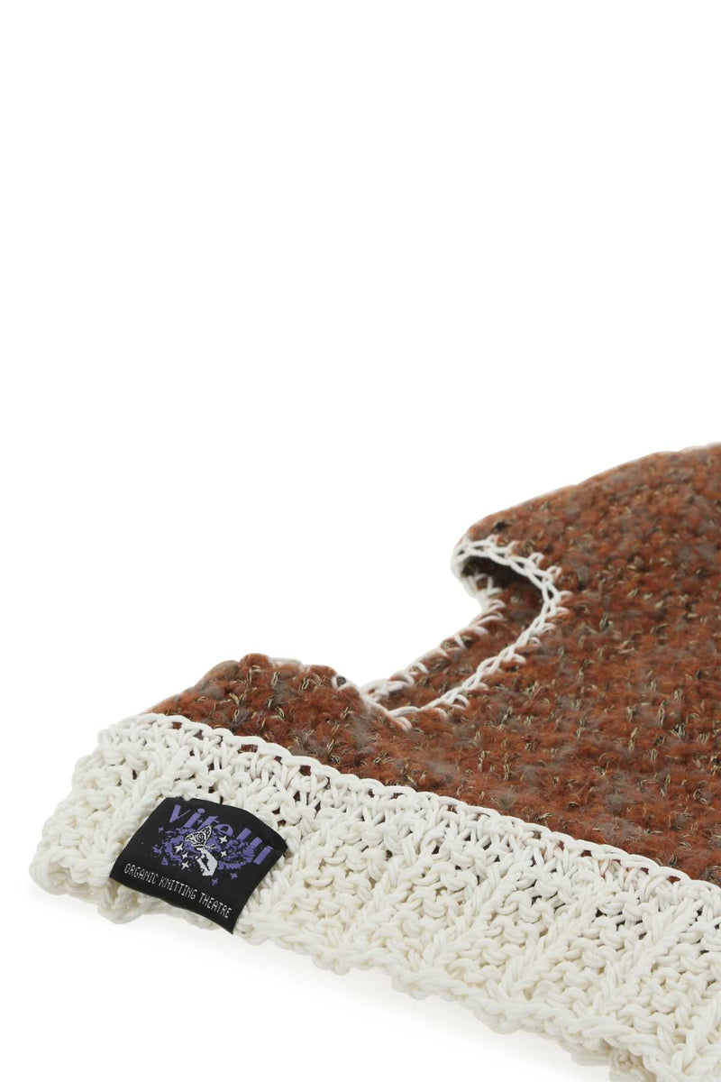 Vitelli Cuffia Regenerated Yarns Balaclava — Brown Winter Hats
