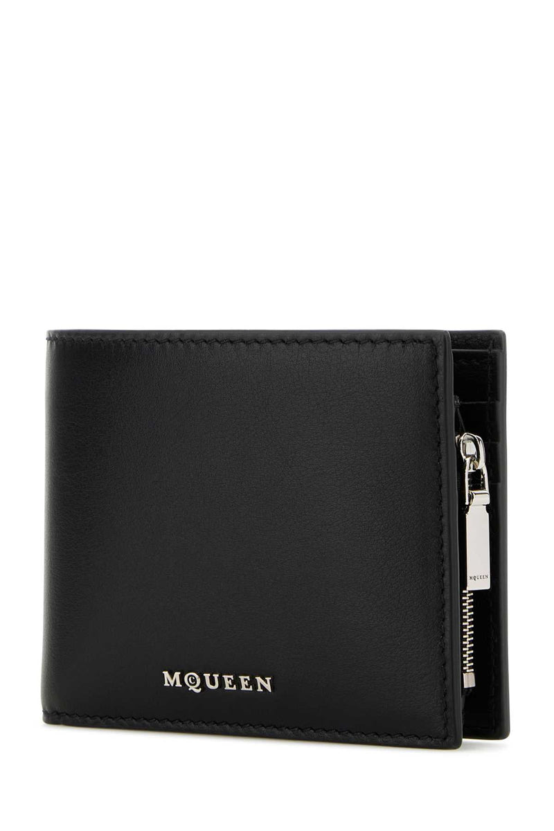 Alexander Mcqueen Leather Wallet — Black