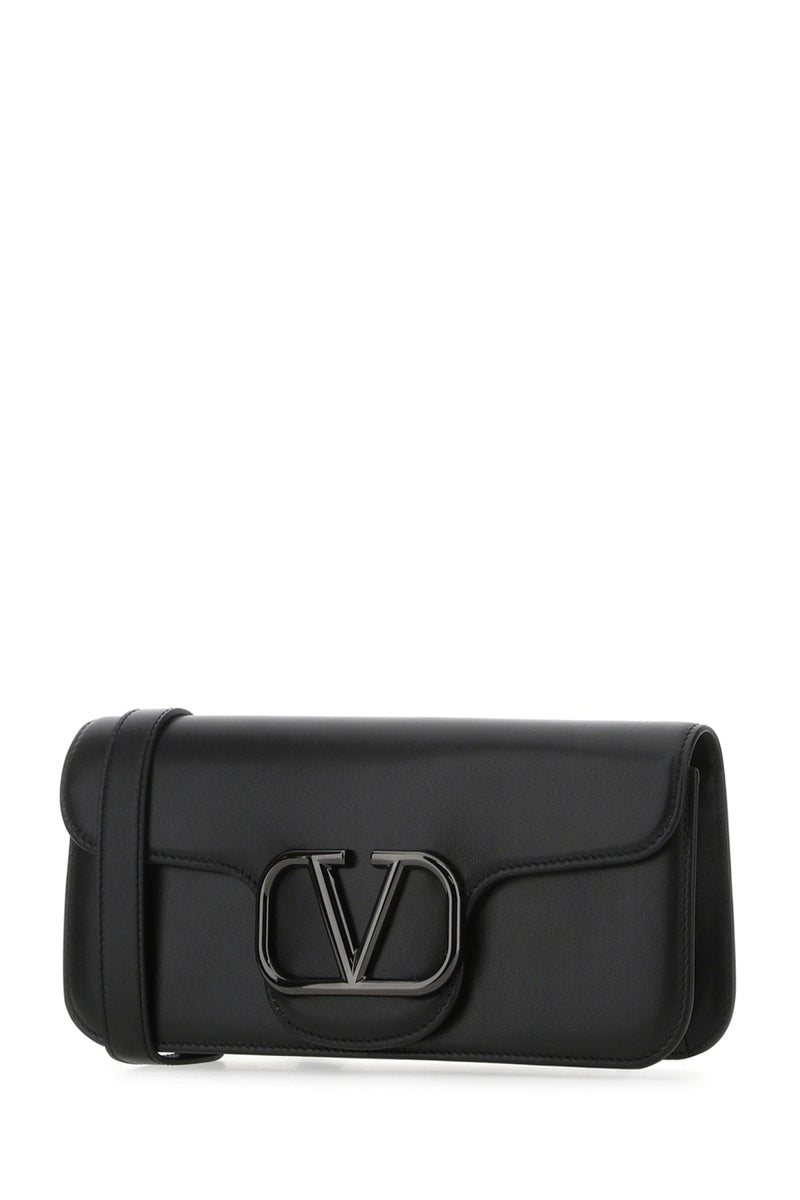 Valentino Garavani Shoulder Bag — Black Leather
