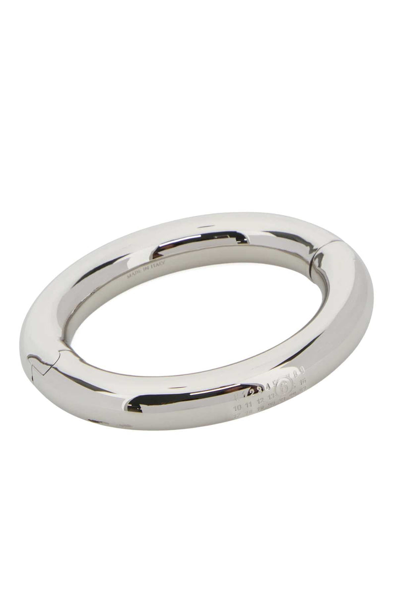 Mm6 Maison Margiela Polished Metal Bracelet — Silver Bracelets