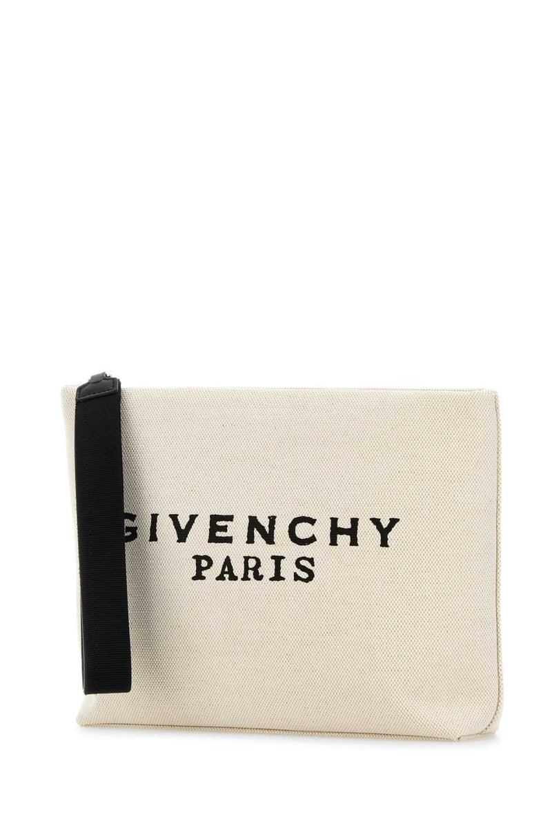 Givenchy Logo Clutch — Beige