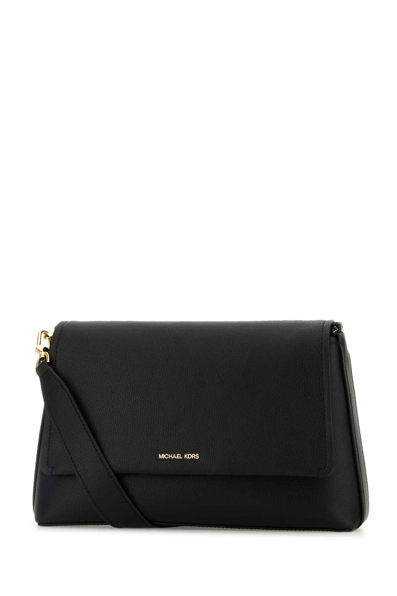 Michael By Kors Messenger Crossbody Bag — Black Cow Leather