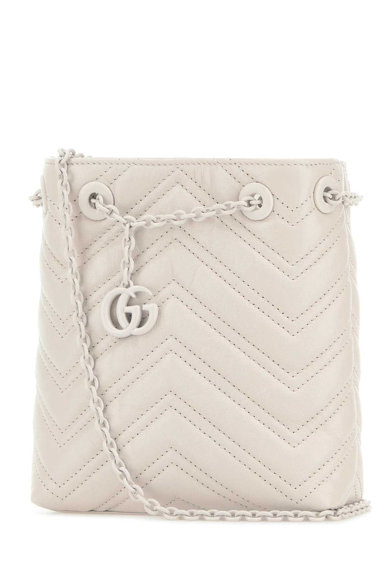 Gucci Quilted Nappa Leather Bucket Bag — White