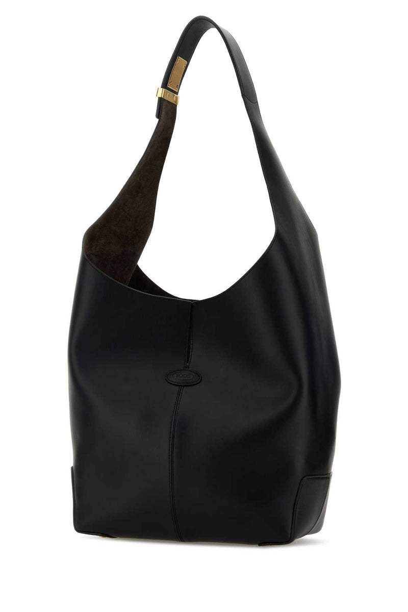 Tods Sacca Shoulder Bag — Black