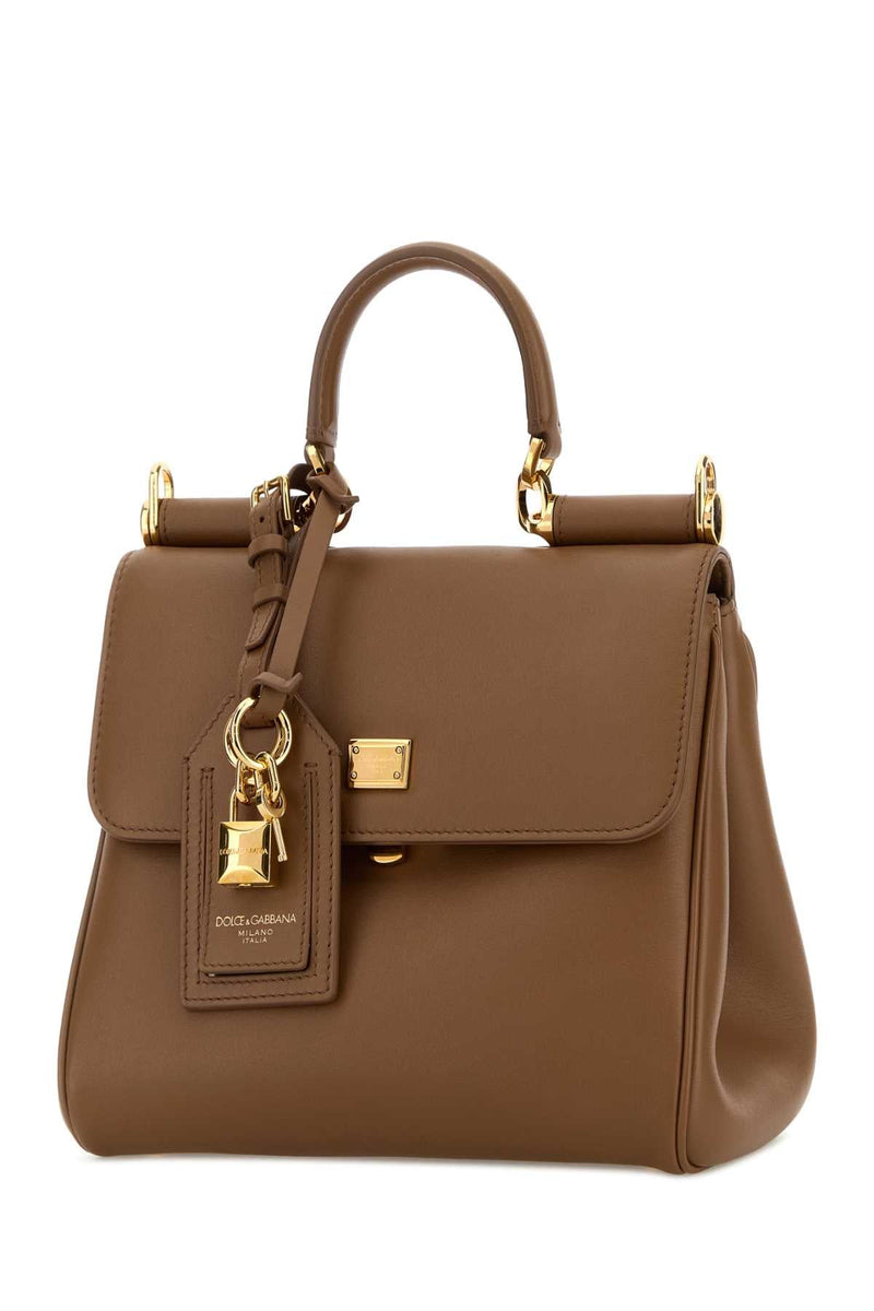 Dolce & Gabbana Top Handle Bag — Brown Pvc Vitello