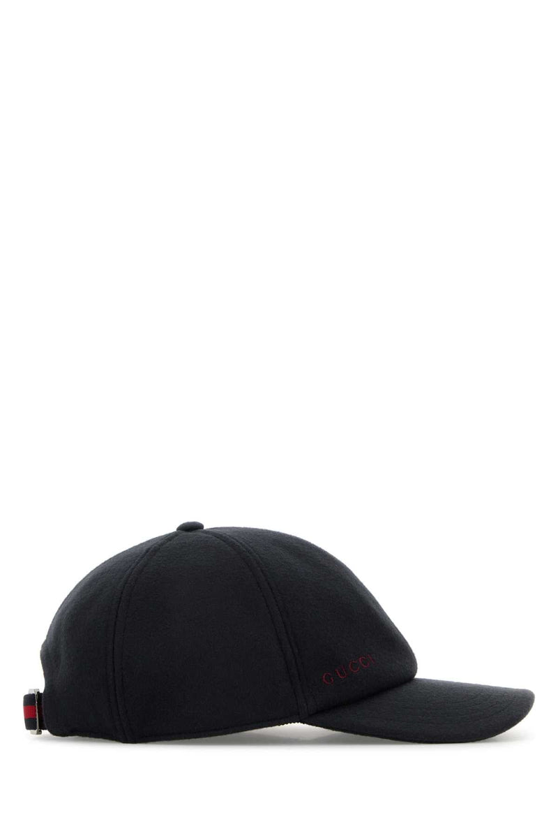 Gucci Hat Wool Baseball Cap — Navy Exterior: Caps