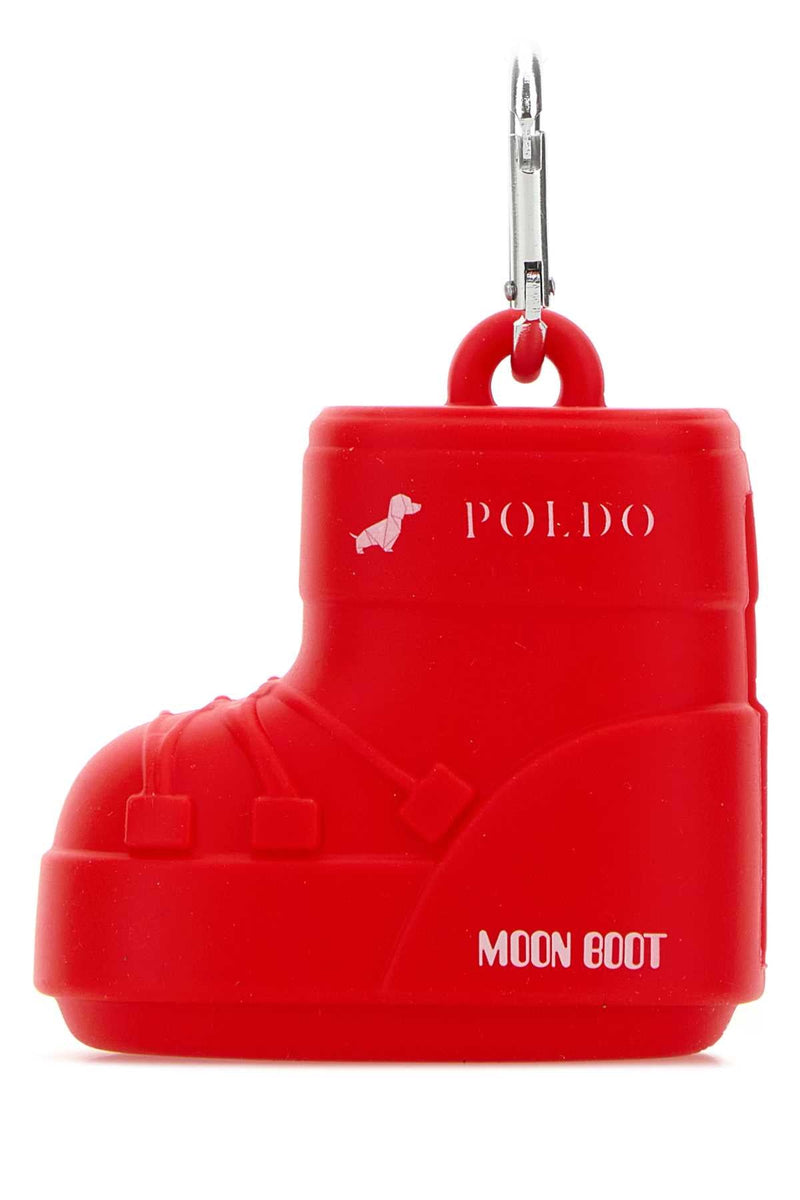 Red Rubber Poldo Dog Couture X Moonboot Dogs Bag Dispenser Exterior: Extra-Accessori Accessory