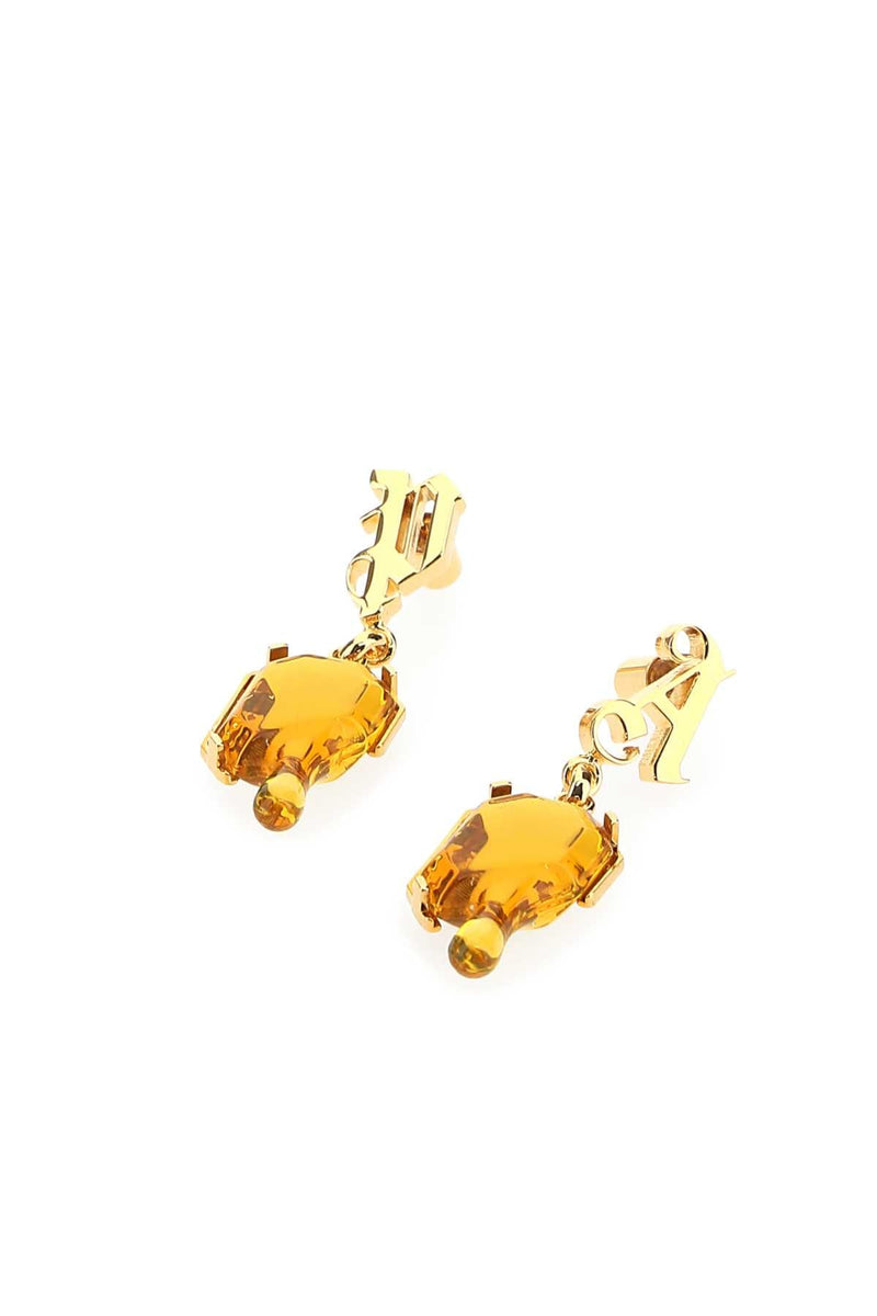 Palm Angels Golden Metal Earrings — Gold
