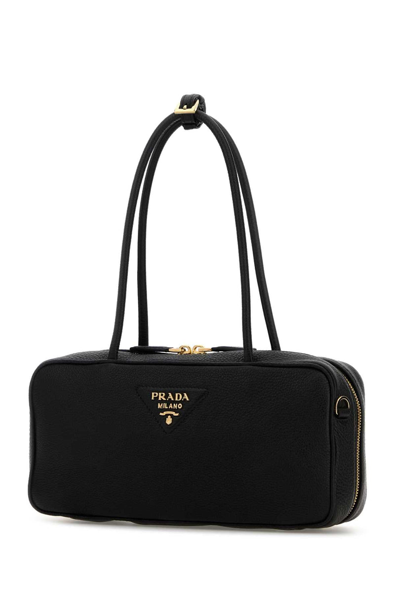 Prada Milano Shoulder Bag — Black Vitello
