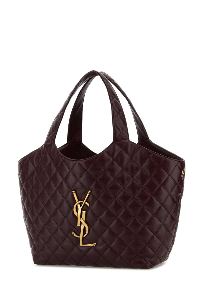 Saint Laurent Icare Shoulder Bag — Burgundy