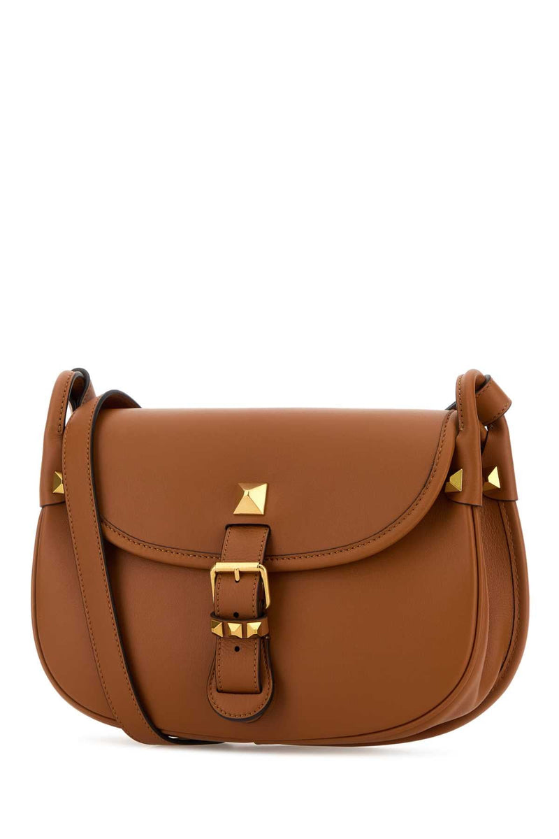 Valentino Garavani Flaneuse Crossbody Bag — Brown Calf Leather - Bos Taurus