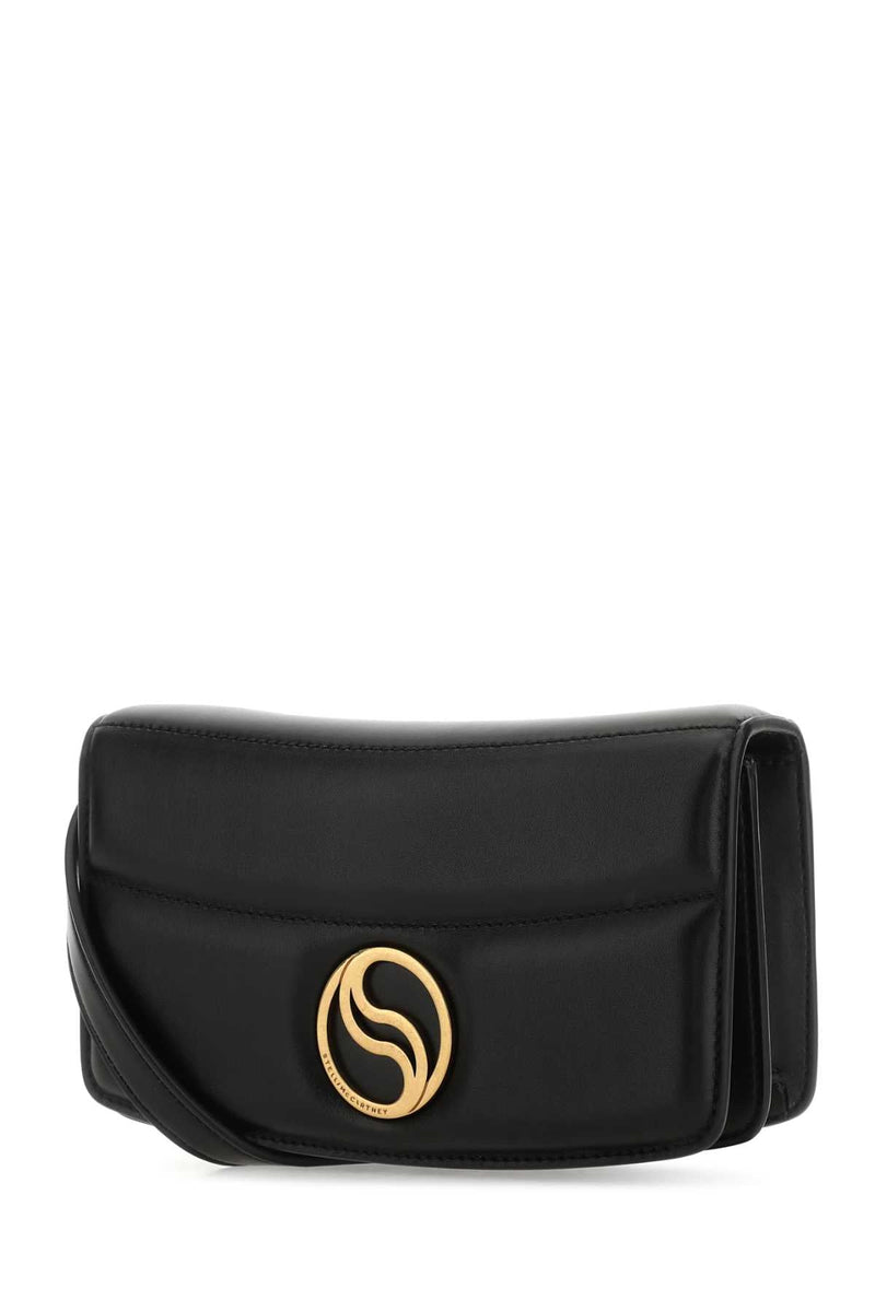 Stella Mccartney S-Wave Mini Crossbody Wallet — Black