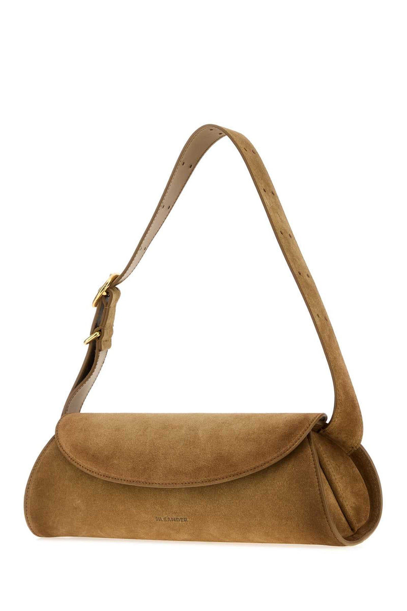 Jil Sander Suede Shoulder Bag — Brown