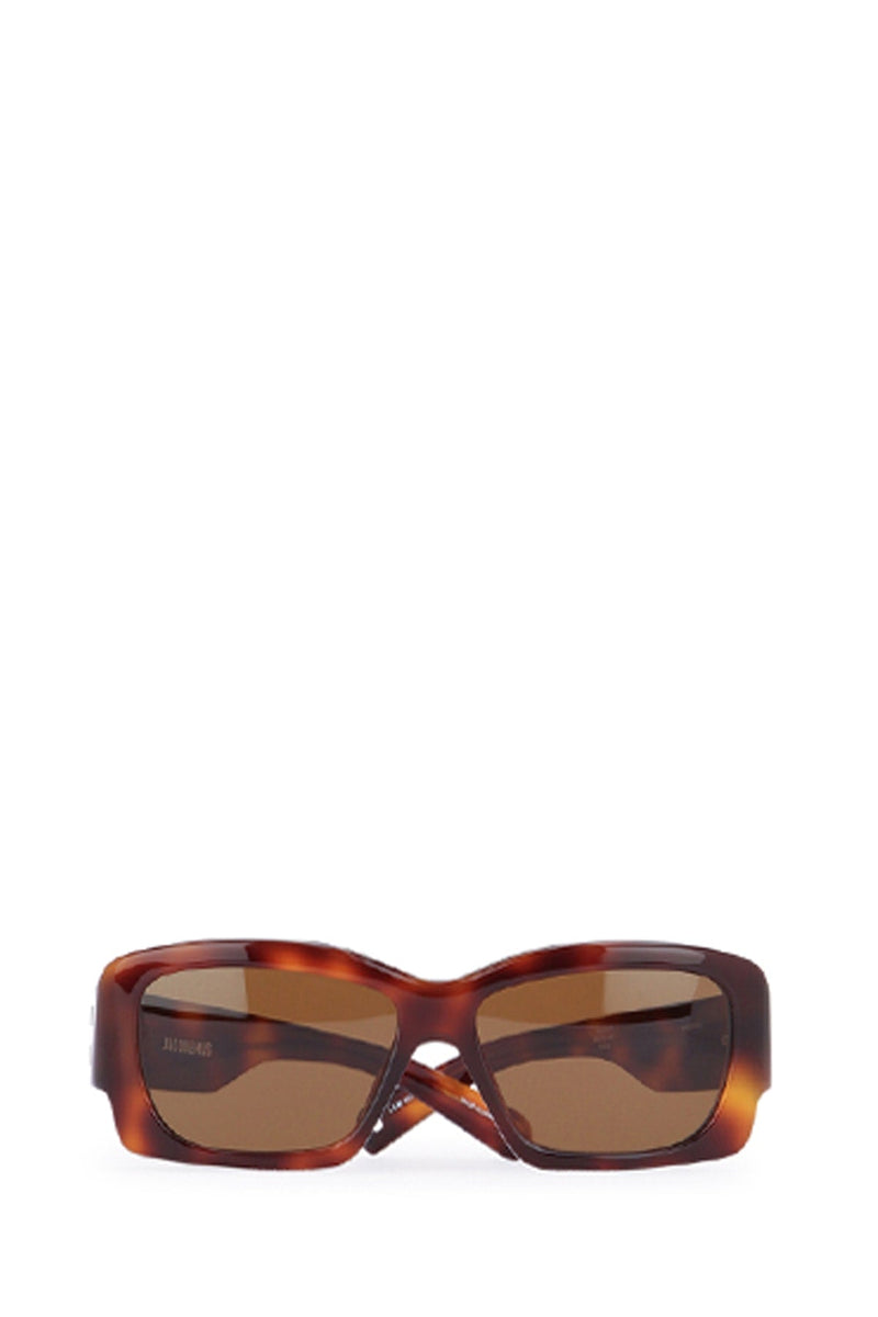 Jacquemus Tortoiseshell Acetate Sunglasses — Brown