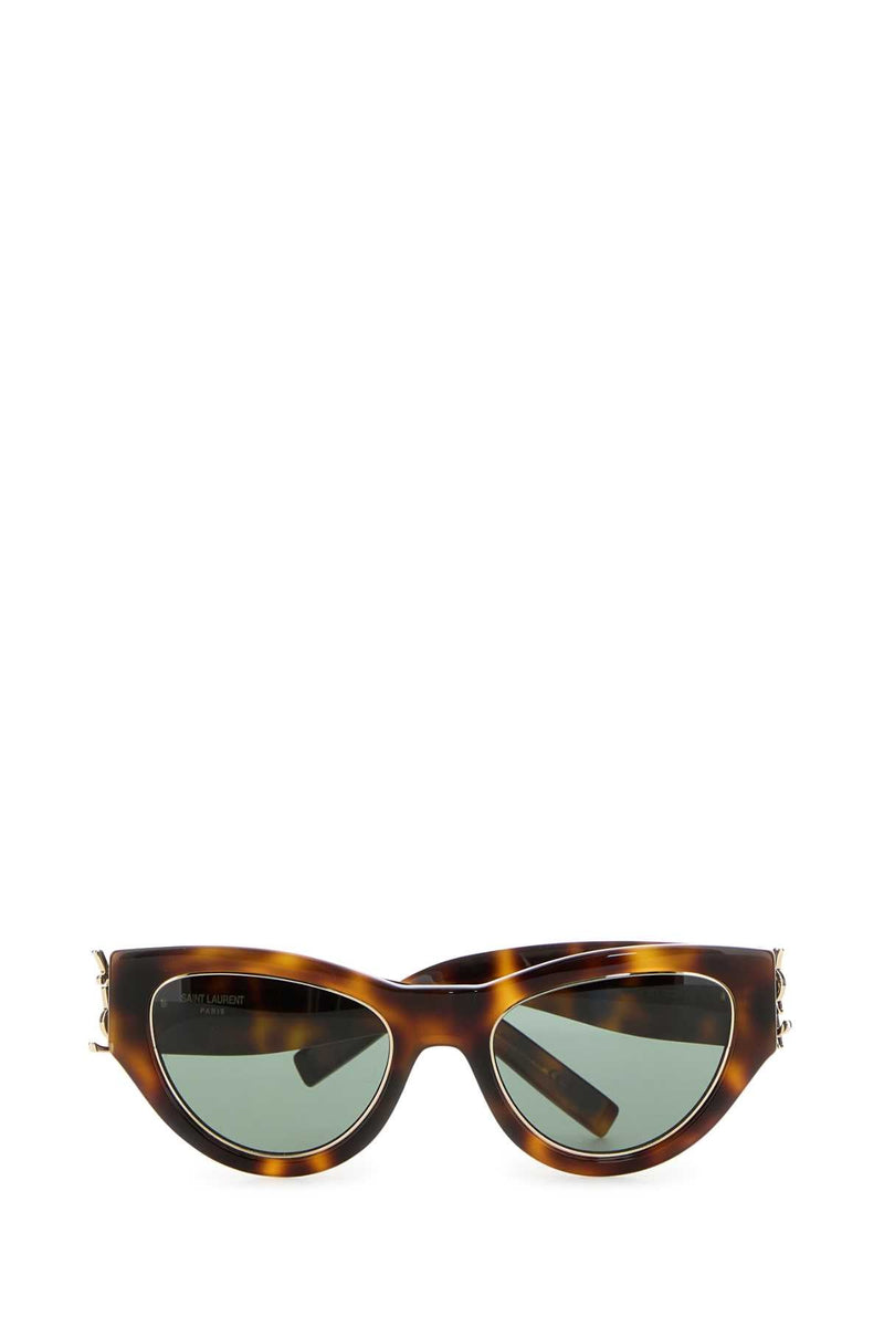 Saint Laurent Sl Printed Tortoiseshell Acetate Sunglasses — Brown Exterior