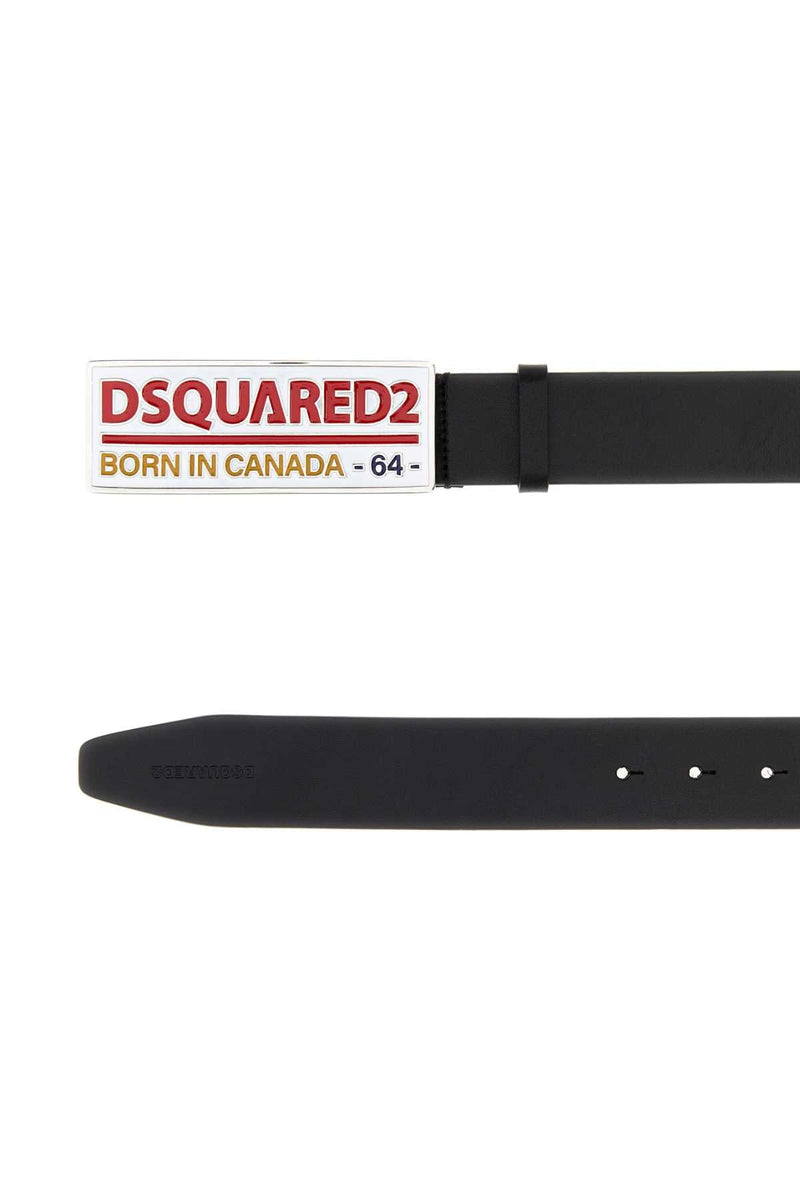 Dsquared2 Leather Belt — Black