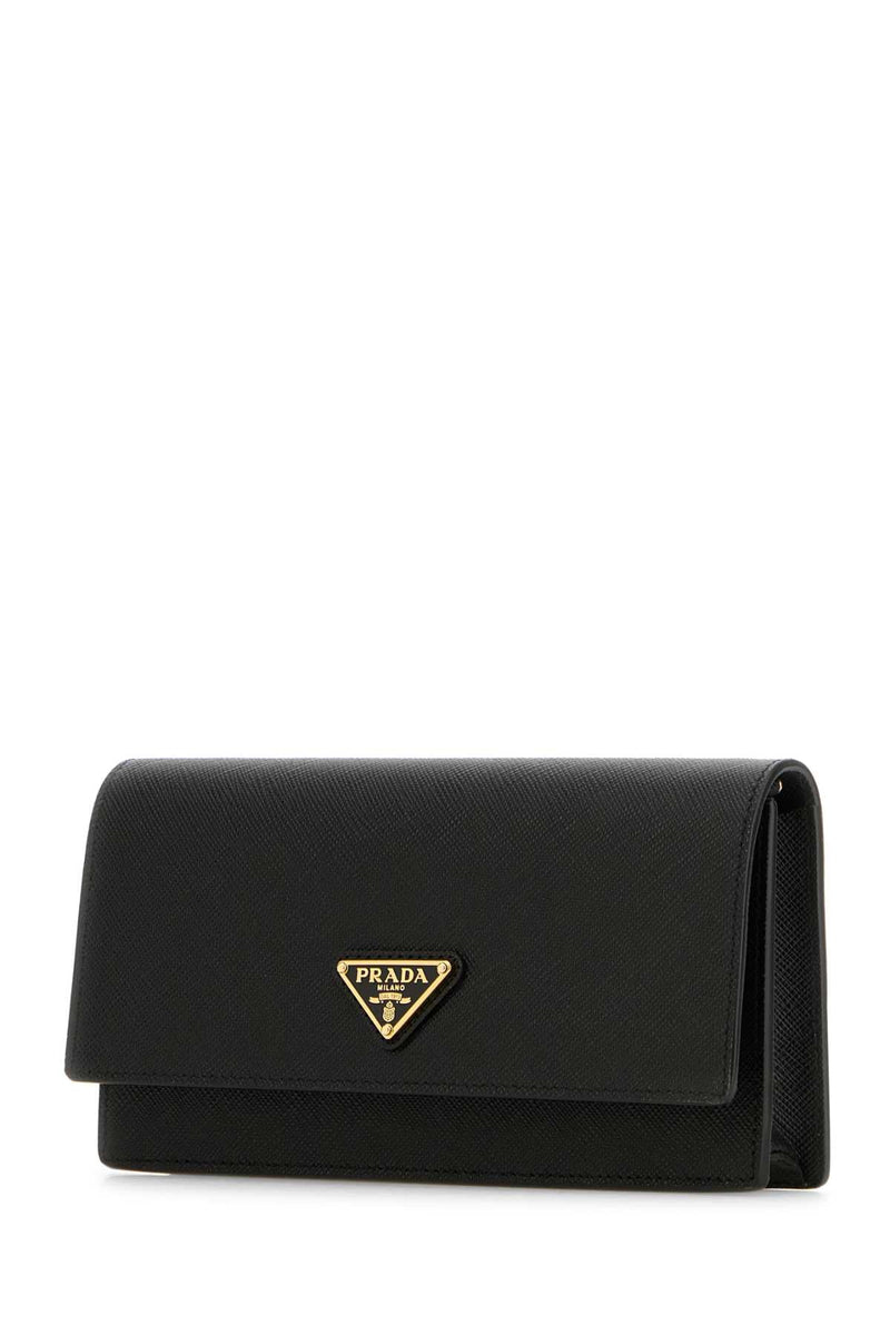 Prada Saffiano Leather Wallet — Black Vitello
