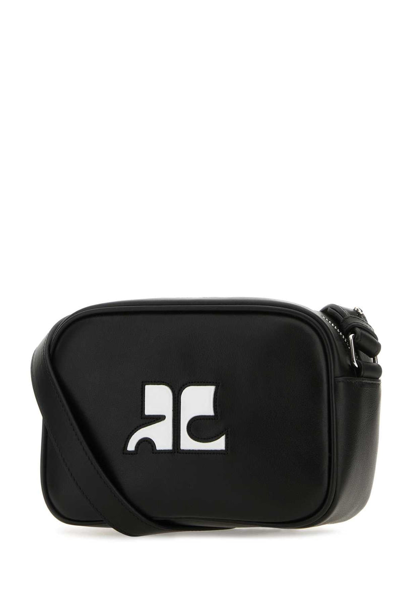 Courrèges Camera Shoulder Bag — Black