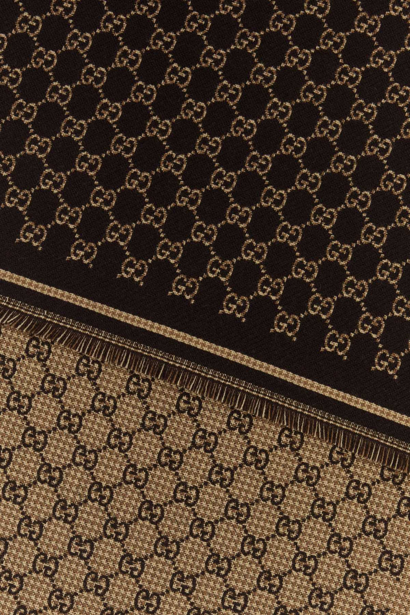 Gucci Stenmix Scarf — Black Exterior: Wool Scarfs