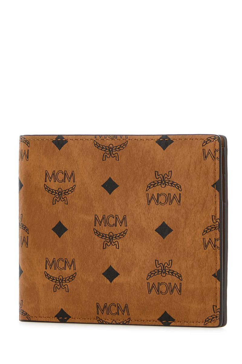 Mcm Visetos Wallet — Cognac Exterior: Fabric