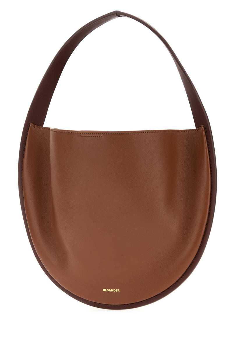 Jil Sander Pivot Hobo Bag — Brown