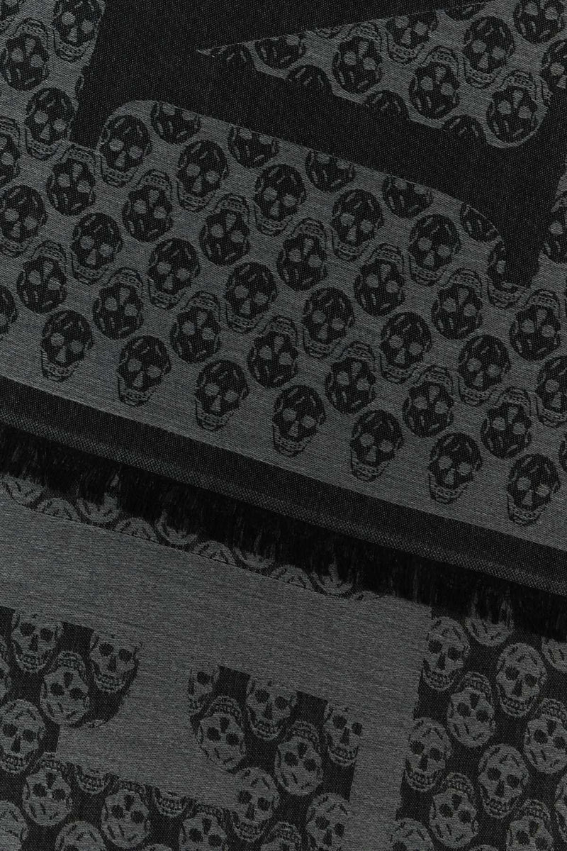 Alexander Mcqueen Multi Scarf — Gray Sc Logo Scarfs