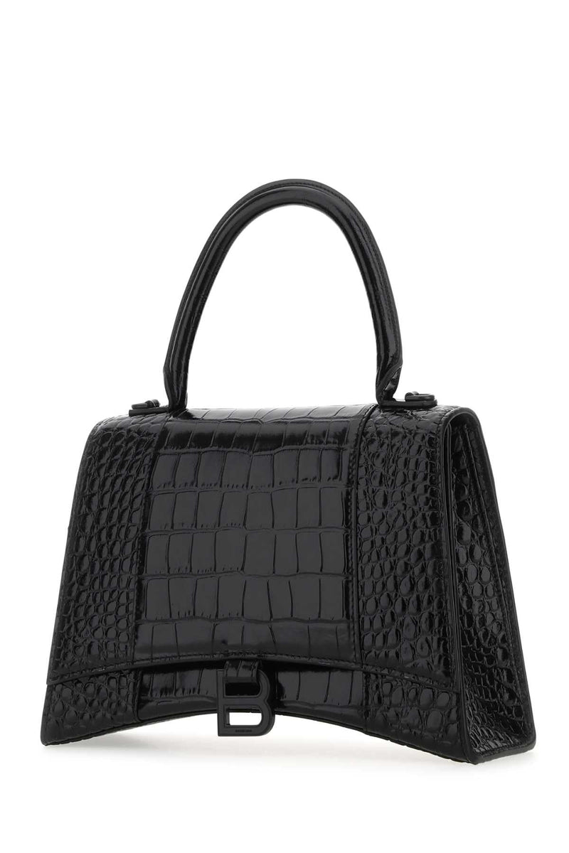 Balenciaga Hourglass Top Handle Bag — Black