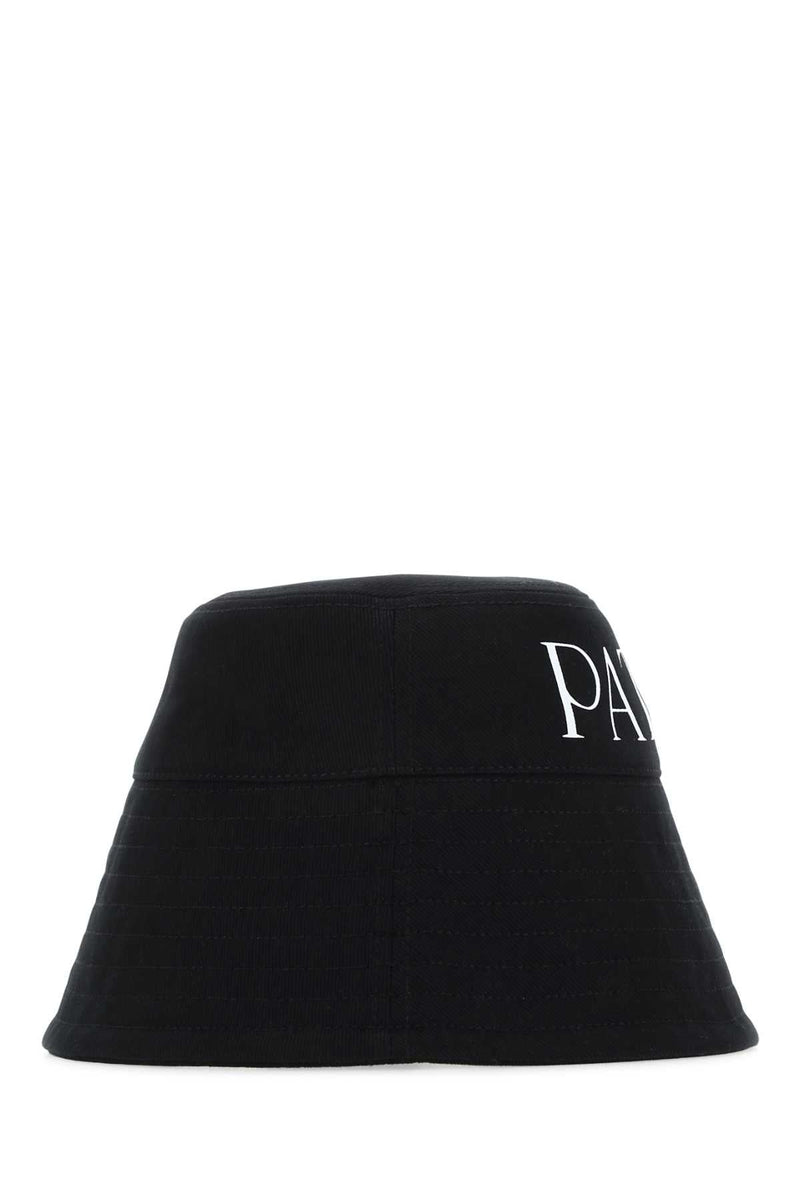 Patou Fascia Canvas Logo Bucket Hat — Black Co - Cotton