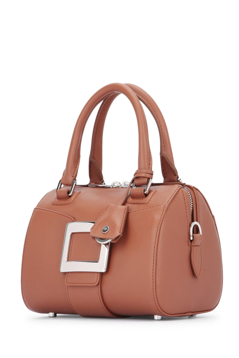 Roger Vivier Top Handle Bag — Brown Leather