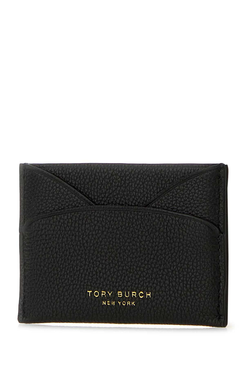 Tory Burch Flat Card Case — Black Exterior: Leather Wallet