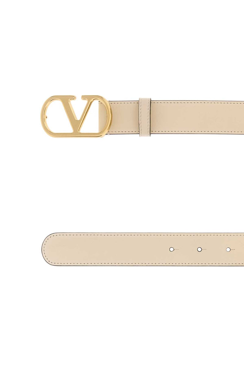 Valentino Garavani Vlogo Belt — Beige