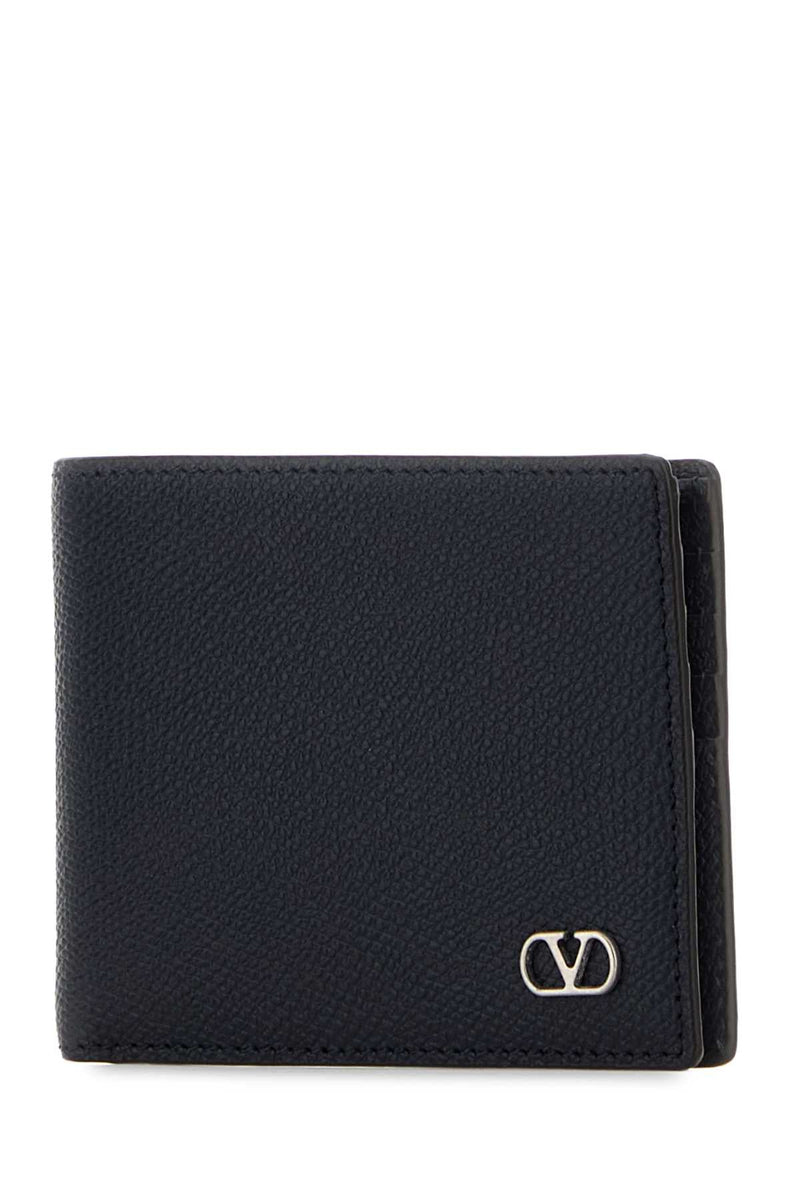 Valentino Garavani Wallet — Navy Calf Leather - Bos Taurus