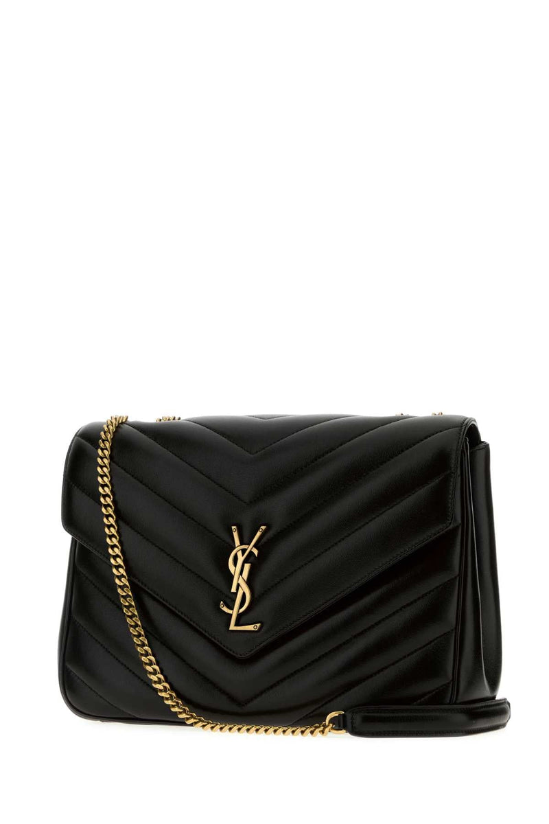 Saint Laurent Lou Shoulder Bag — Black