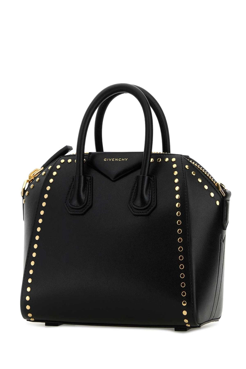 Givenchy Studded Leather Top Handle Bag — Black
