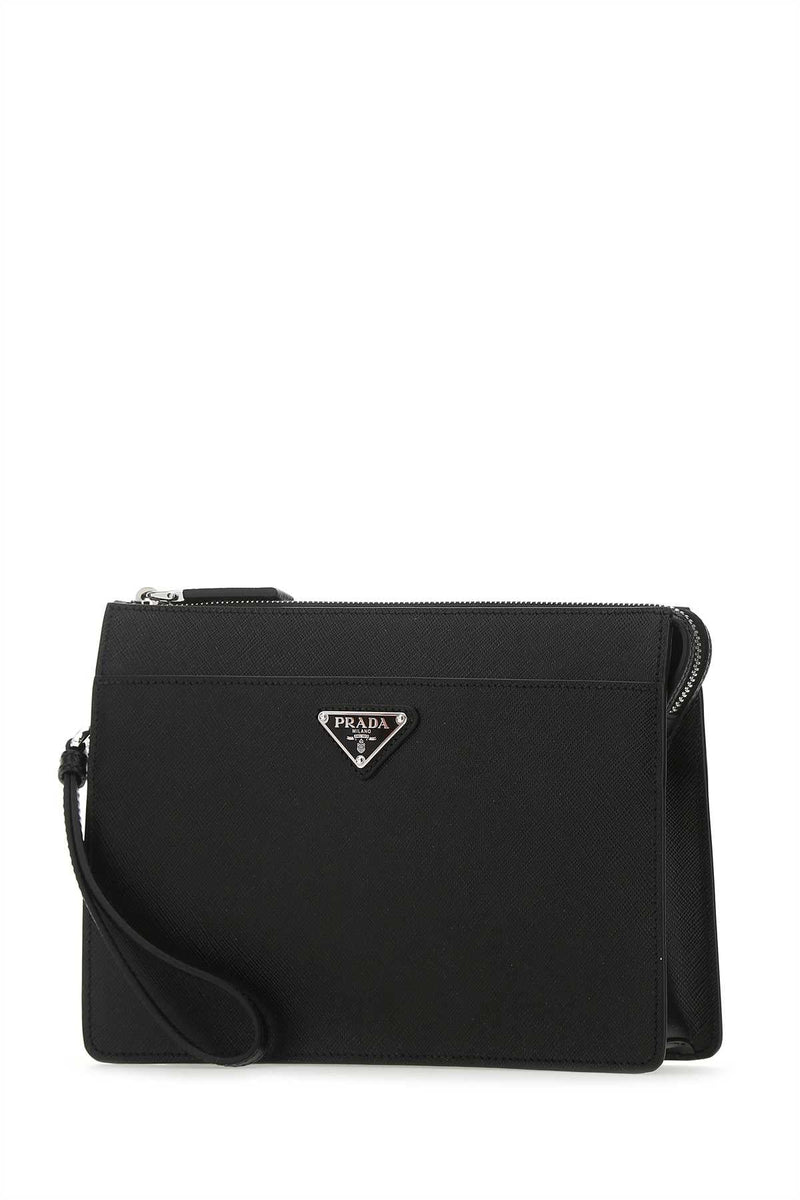Prada Saffiano Leather Wallet — Black Vitello