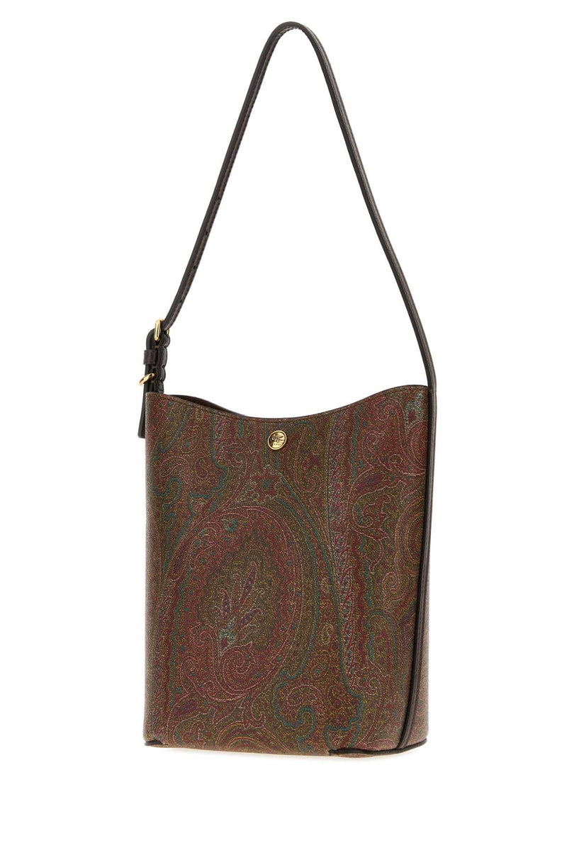 Etro Paisley-Print Canvas Shoulder Bag — Multicolor