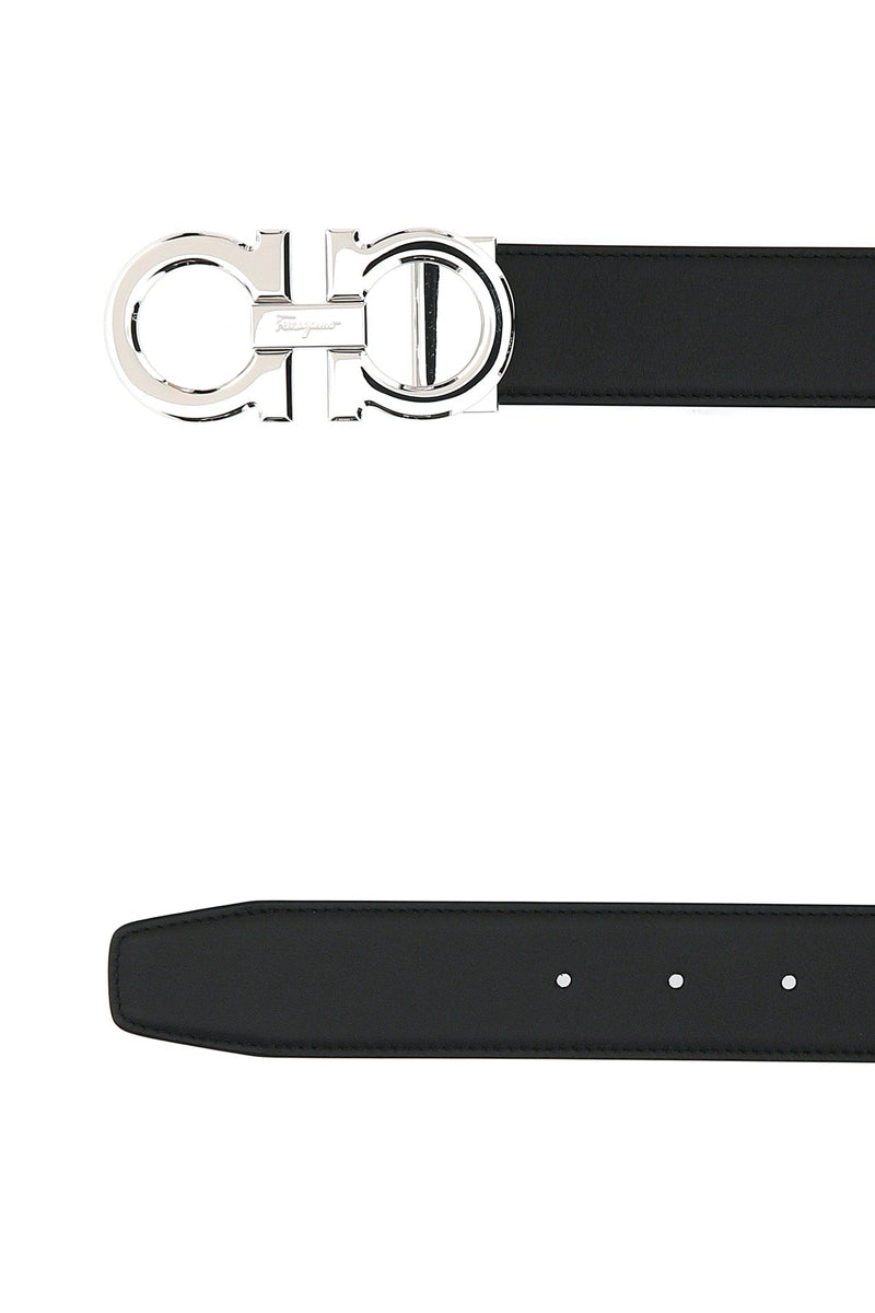 Ferragamo Adjus Belt — Black Leather