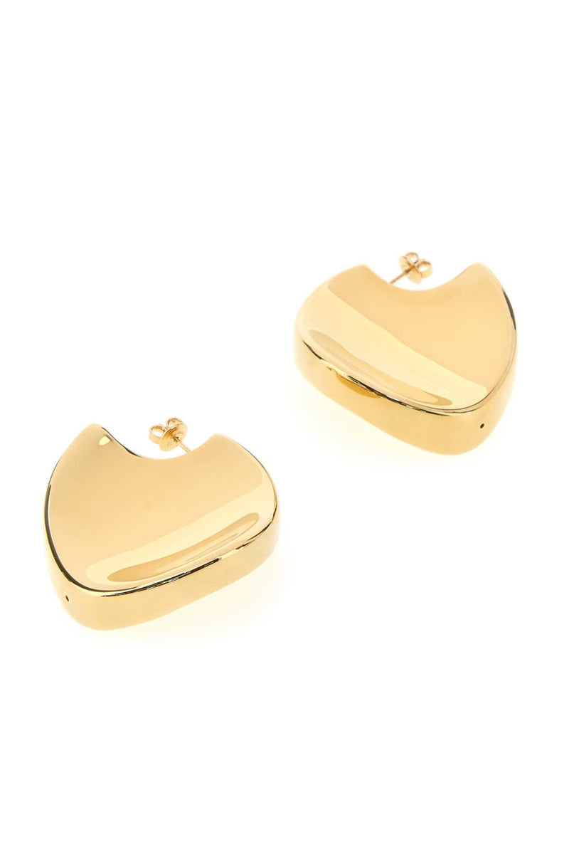 Bottega Veneta Large Disc Earrings — Gold