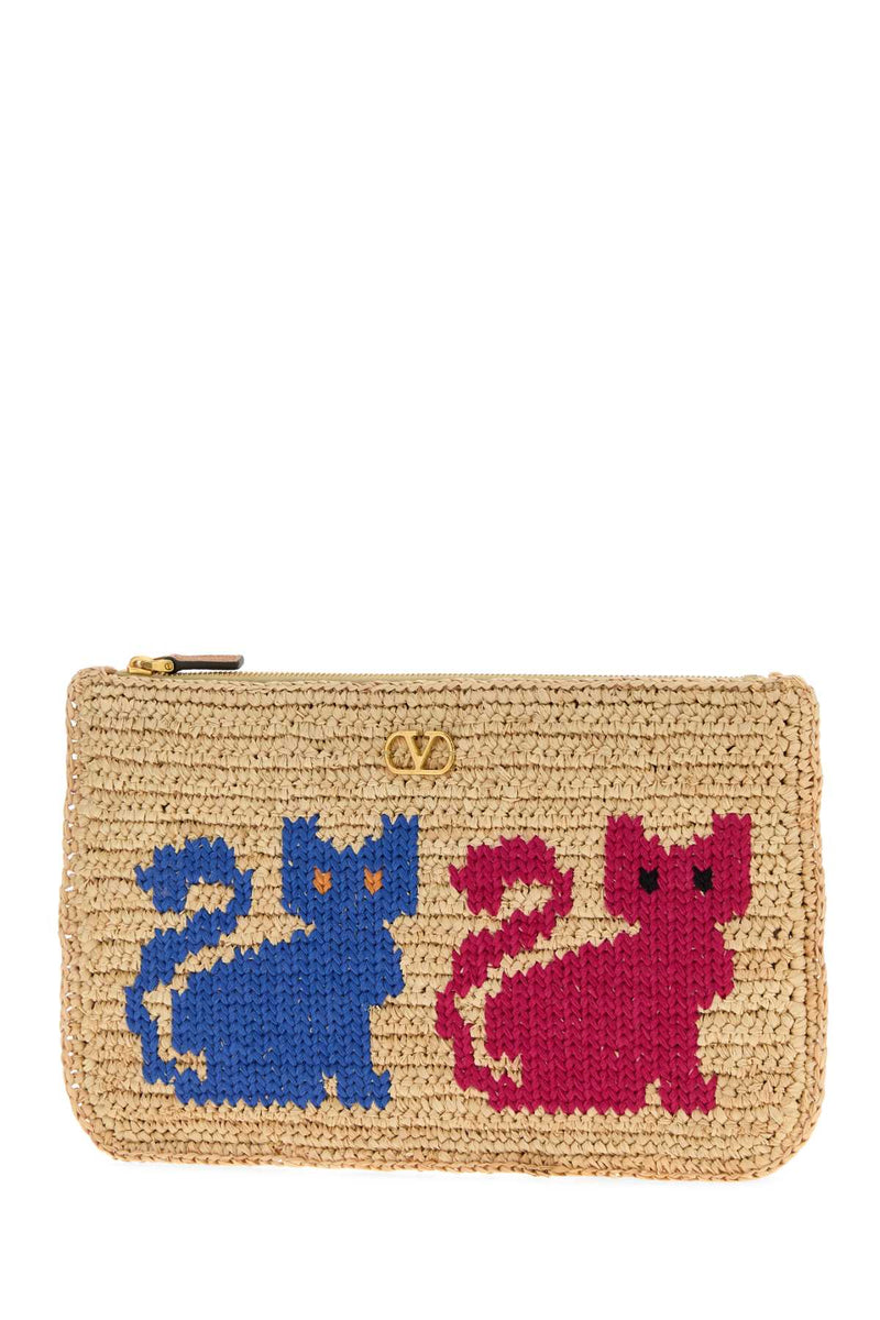Valentino Garavani Flat Clutch — Beige