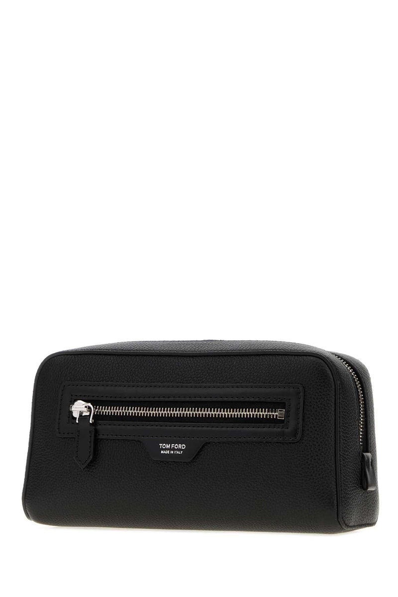 Tom Ford Grain Travel Wallet — Black