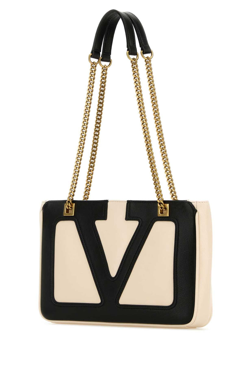 Valentino Garavani Tote Shoulder Bag — Beige