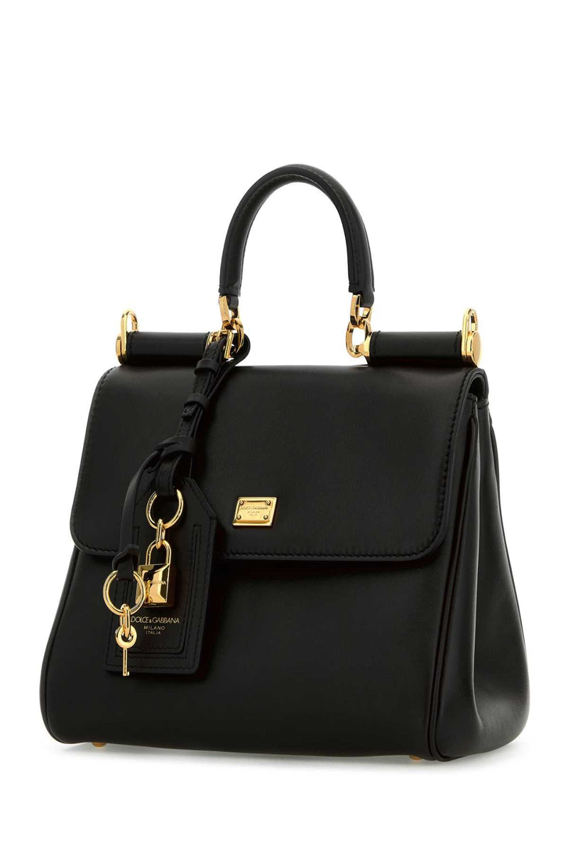 Dolce & Gabbana My Sicily Top Handle Bag — Black Pvc Vitello