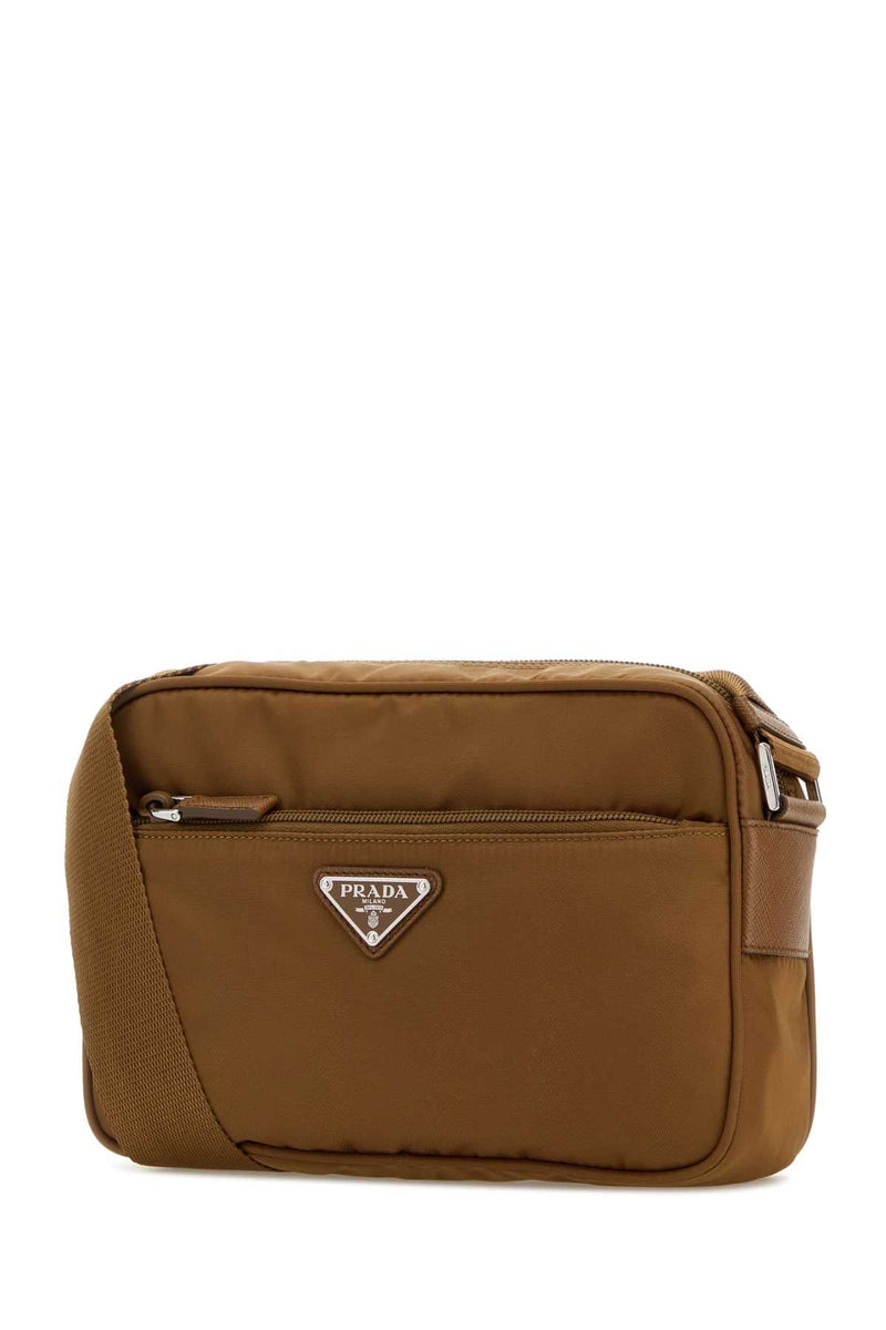Prada Re-Nylon Crossbody Bag — Brown
