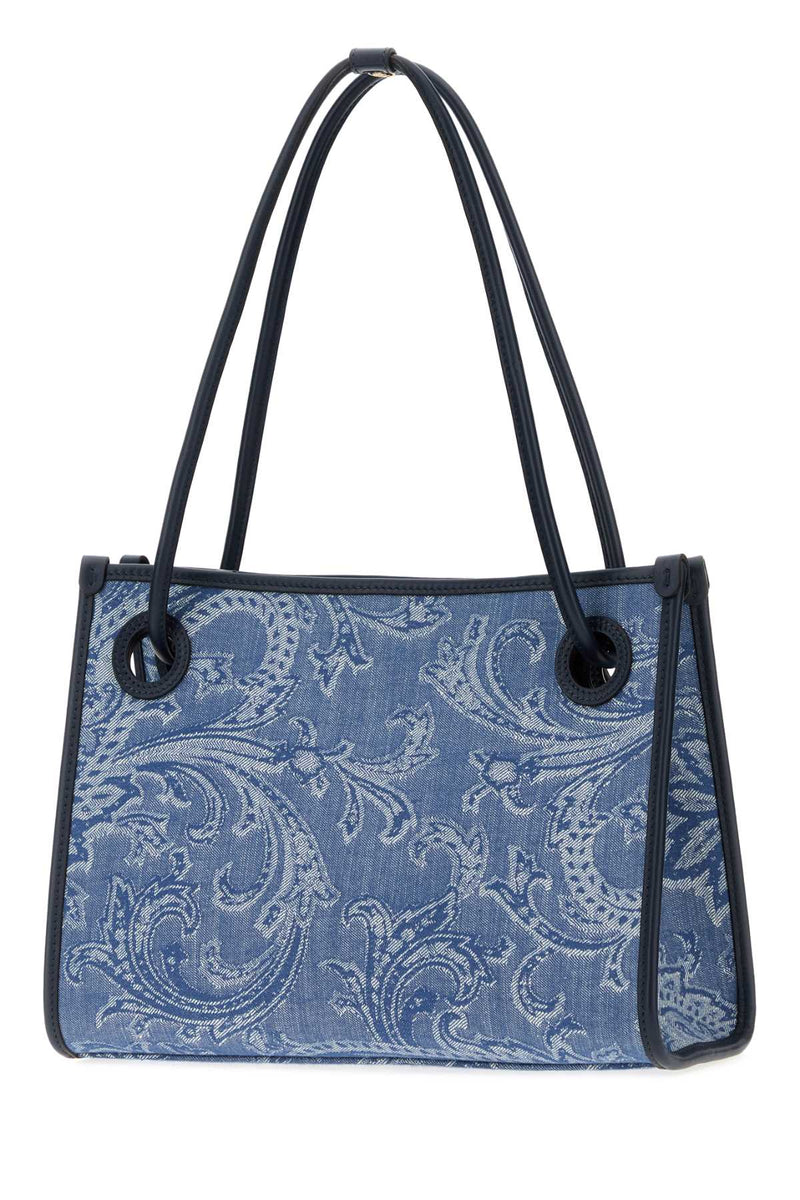 Etro Tessuto Shoulder Bag — Blue