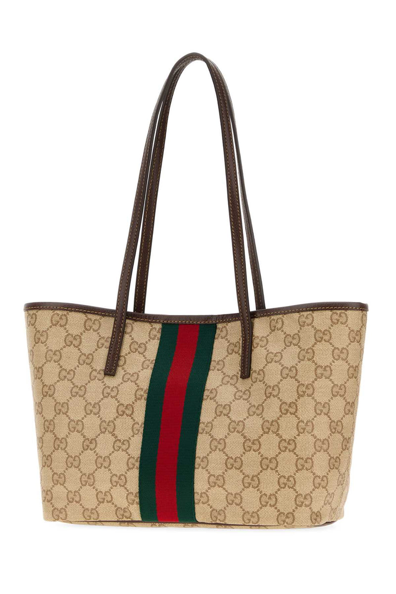 Gucci Gg Canvas Tote Bag — Beige